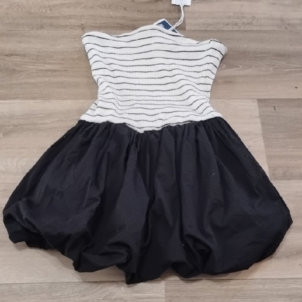Striped Black and White  Dress